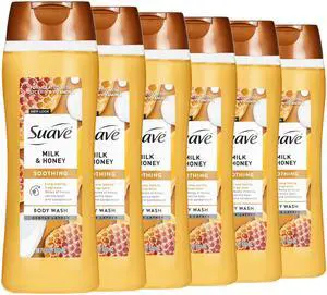 Moisturizing Body Wash, with Milk & Honey and Vitamin E Extract, No Parabens, No Phtahaltes, 18 Oz Pack of 6 Moisturizing Body Wash, with Milk & Honey and Vitamin E Extract, No Parabens, No Phtahaltes, 18 Oz Pack of 6