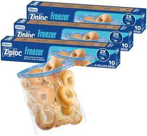 2 Gallon Food Storage Freezer Bags, Grip 'n Seal Technology for Easier Grip, Open, and Close, 30 Bags Total 2 Gallon Food Storage Freezer Bags, Grip 'n Seal Technology for Easier Grip, Open, and Close, 30 Bags Total