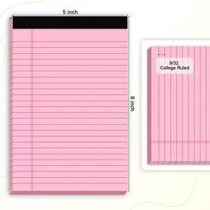 6pcs Small Note Pads 5x8 Notebook Colored Legal Pads Paper College Ruled Notepad Writing Pads 5 x 8 Perforated Narrow Ruled Pads of Paper (Multicolor) 6pcs Small Note Pads 5x8 Notebook Colored Legal Pads Paper College Ruled Notepad Writing Pads 5 x 8 Perforated Narrow Ruled Pads of Paper (Multicolor)