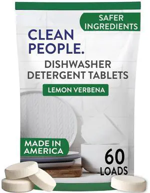 Dishwasher Tablets - Cuts Grease & Rinses Sparkling Clean - Residue-Free - Phosphate Free Dishwashing Tablets (60 Count, Lemon Verbena) Dishwasher Tablets - Cuts Grease & Rinses Sparkling Clean - Residue-Free - Phosphate Free Dishwashing Tablets (60 Count, Lemon Verbena)