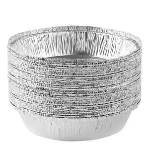 7'' Inch Round Tin Foil Pans Disposable Aluminum, Freezer & Oven Safe - For Baking, Cooking, Storage, Roasting, & Reheating, Pack of 20 7'' Inch Round Tin Foil Pans Disposable Aluminum, Freezer & Oven Safe - For Baking, Cooking, Storage, Roasting, & Reheating, Pack of 20