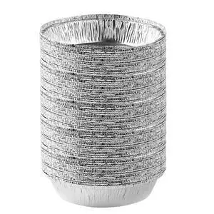 7'' Inch Round Tin Foil Pans Disposable Aluminum, Freezer & Oven Safe - For Baking, Cooking, Storage, Roasting, & Reheating, Pack of 50 7'' Inch Round Tin Foil Pans Disposable Aluminum, Freezer & Oven Safe - For Baking, Cooking, Storage, Roasting, & Reheating, Pack of 50