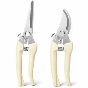 Pruning Shears,2Pcs Pruning Shears for Gardening,Professional Garden Shears for Flowers, Bonsai and Fruits Picking (1pc Straight & 1pc Curved) Pruning Shears,2Pcs Pruning Shears for Gardening,Professional Garden Shears for Flowers, Bonsai and Fruits Picking (1pc Straight & 1pc Curved)
