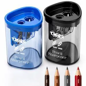 Manual Pencil Sharpener - 2 Pcs Dual Hole Premium Quality Pencil Sharpeners for Standard & Large Sized Pencils - Handheld Pencil Sharpener for Kids, Adults, Artists, Home & Office Uses Manual Pencil Sharpener - 2 Pcs Dual Hole Premium Quality Pencil Sharpeners for Standard & Large Sized Pencils - Handheld Pencil Sharpener for Kids, Adults, Artists, Home & Office Uses