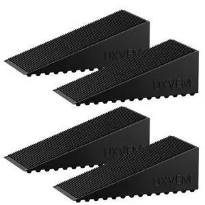 4-Pack Premium Rubber Wedge Door Stops, Solid Heavy-Duty Floor Door Stopper Door Wedges with Patented Anti-Slip Base, No Installation for Home/Office, Non-Scratching, Fits Gaps Under 1.18 4-Pack Premium Rubber Wedge Door Stops, Solid Heavy-Duty Floor Door Stopper Door Wedges with Patented Anti-Slip Base, No Installation for Home/Office, Non-Scratching, Fits Gaps Under 1.18
