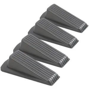 4 Pack Door Stoppers for Bottom of Door, Gray 4.8x2.2x1.3in Door Stops, Rubber Door Stopper Wedge, Sturdy Stackable Door Stops for Floor 4 Pack Door Stoppers for Bottom of Door, Gray 4.8x2.2x1.3in Door Stops, Rubber Door Stopper Wedge, Sturdy Stackable Door Stops for Floor