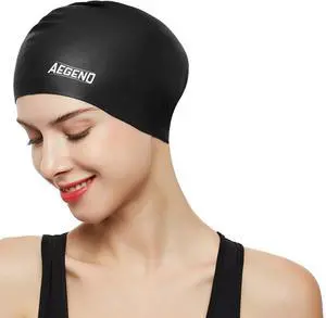 Swim Caps for Long Hair, Durable Silicone Swimming Caps for Women Men Adults Youths, Easy to Put On and Off, Waterproof Swim Hats Bathing Caps to Keep Hair Dry, 1 Pack, Black Swim Caps for Long Hair, Durable Silicone Swimming Caps for Women Men Adults Youths, Easy to Put On and Off, Waterproof Swim Hats Bathing Caps to Keep Hair Dry, 1 Pack, Black