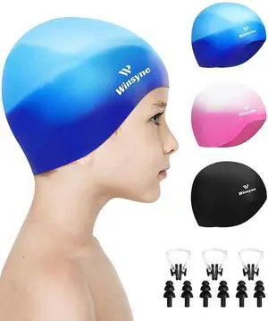 3 Pack Kids Swim Cap for Boys Girls, Unisex Silicone Swimming Caps for 3-15 Toddler Children Teen, Waterproof Bathing Caps for Short/Long Hair to Keep Hair Dry-1 3 Pack Kids Swim Cap for Boys Girls, Unisex Silicone Swimming Caps for 3-15 Toddler Children Teen, Waterproof Bathing Caps for Short/Long Hair to Keep Hair Dry-1