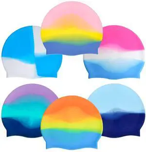 6pcs Silicone Swim Cap for Boys Girls Silicone Kids Swimming Cap Women Men Small Head Swimming Pool Swimming Cap for Long Hair Short Hair Multi Color Unisex Bath Silione 6pcs Silicone Swim Cap for Boys Girls Silicone Kids Swimming Cap Women Men Small Head Swimming Pool Swimming Cap for Long Hair Short Hair Multi Color Unisex Bath Silione