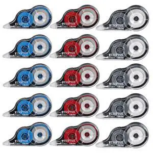 15PCS Correction Tape, 39.37ft Each, Fast, Clean, Opaque and Easy to Use Tear-Resistant Correction Tape Bulk Office or School Supplies, Blue, Red, Gray 15PCS Correction Tape, 39.37ft Each, Fast, Clean, Opaque and Easy to Use Tear-Resistant Correction Tape Bulk Office or School Supplies, Blue, Red, Gray