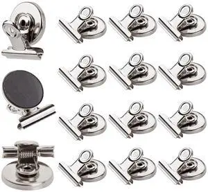 Strong Magnetic Clips - Heavy Duty Refrigerator Magnet Clips - 31mm Wide 12Pack Scratch Safe - Clip Magnets Best for House Office School Use, Hanging Home Decoration, Photo Displays Strong Magnetic Clips - Heavy Duty Refrigerator Magnet Clips - 31mm Wide 12Pack Scratch Safe - Clip Magnets Best for House Office School Use, Hanging Home Decoration, Photo Displays