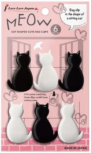 Sturdy & Cute Cat Chip Clips - Set of 6 Strong Grip for Snack Bags, Documents, Gift Bags Durable and Resilient Sturdy & Cute Cat Chip Clips - Set of 6 Strong Grip for Snack Bags, Documents, Gift Bags Durable and Resilient