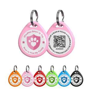 Cat Tags Personalized Small, QR Code Cat Name Tags for Kitten Collar, Scan Location Alerts, Pink S Cat Tags Personalized Small, QR Code Cat Name Tags for Kitten Collar, Scan Location Alerts, Pink S