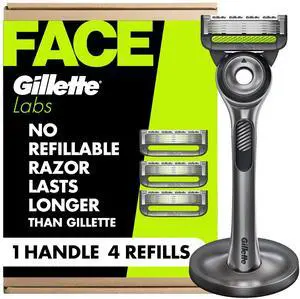 Labs Razor for Men, 1 Handle, 4 Blade Refills, Magnetic Stand Labs Razor for Men, 1 Handle, 4 Blade Refills, Magnetic Stand