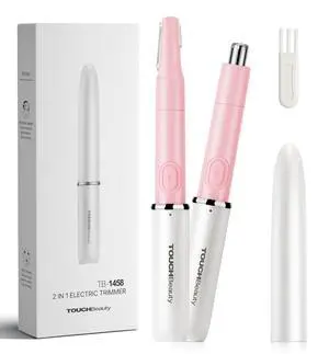 Hair Trimmer for Face Eyebrow Nose Ear Body Hair Trimming, All in ONE Hair Remover for Women & Men Dual Blades Shaver Battery Powered TB-1458 Hair Trimmer for Face Eyebrow Nose Ear Body Hair Trimming, All in ONE Hair Remover for Women & Men Dual Blades Shaver Battery Powered TB-1458