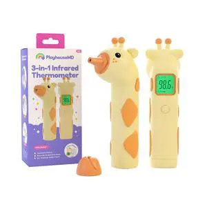 Baby Thermometer for Kids Digital Infrared No-Touch Forehead & Ear Thermometer, 3-in-1 Contactless Thermometer with Fever Indicator, Fever Buddy Giraffe Baby Thermometer for Kids Digital Infrared No-Touch Forehead & Ear Thermometer, 3-in-1 Contactless Thermometer with Fever Indicator, Fever Buddy Giraffe
