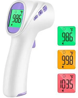 No-Touch Thermometer for Adults and Kids, Digital Thermometer with Fever Alarm, Fast Accurate Results, Easy for All Ages, FSA Eligible (Purple) No-Touch Thermometer for Adults and Kids, Digital Thermometer with Fever Alarm, Fast Accurate Results, Easy for All Ages, FSA Eligible (Purple)