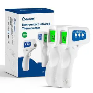 3-in-1 Contactless Infrared Forehead Thermometer for Fever Check | for Babies, Kids & Adults | 2-Pack | Batteries Included | JXB-178 (White) 3-in-1 Contactless Infrared Forehead Thermometer for Fever Check | for Babies, Kids & Adults | 2-Pack | Batteries Included | JXB-178 (White)