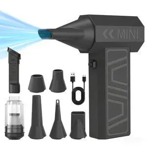 Compressed Air Duster, Electric Air Duster Rechargeable Blower Handheld Cordless Vacuum Strong Power Tool for Keyboard/BBQ/Camera Lens/PC Vents,Car Interiors & Home,Outdoor Dusting Compressed Air Duster, Electric Air Duster Rechargeable Blower Handheld Cordless Vacuum Strong Power Tool for Keyboard/BBQ/Camera Lens/PC Vents,Car Interiors & Home,Outdoor Dusting