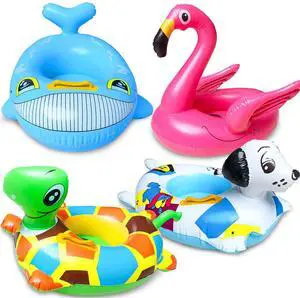 4 Pack Inflatable Pool Floats for Toddler Age 3-7 Animal Swim Tube Rings for Kids Infant Baby Ride on Beach Floaties with Safety Seat&Handle for Summer Lake Pool (Flamingo, Turtle, Whale, Dalmatian) 4 Pack Inflatable Pool Floats for Toddler Age 3-7 Animal Swim Tube Rings for Kids Infant Baby Ride on Beach Floaties with Safety Seat&Handle for Summer Lake Pool (Flamingo, Turtle, Whale, Dalmatian)