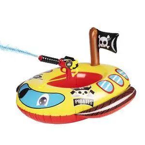 Inflatable Pool Floats Kids with Water Gun, Pirate Ship Pool Floats for Toddlers, Blow Up Pool Toys for Kids Ages 4-8, Summer Fun Boat Shaped Water Toys Swimming Floaties for Boys and Girls Inflatable Pool Floats Kids with Water Gun, Pirate Ship Pool Floats for Toddlers, Blow Up Pool Toys for Kids Ages 4-8, Summer Fun Boat Shaped Water Toys Swimming Floaties for Boys and Girls