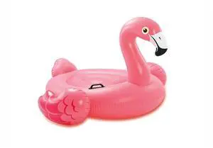 Pink Flamingo Inflatable Pool Float: Animal Pool Toy For Kids 2 Heavy-Duty Handles 88lb Weight Capacity 70" x 53" For Ages 3+ Pink Flamingo Inflatable Pool Float: Animal Pool Toy For Kids 2 Heavy-Duty Handles 88lb Weight Capacity 70" x 53" For Ages 3+