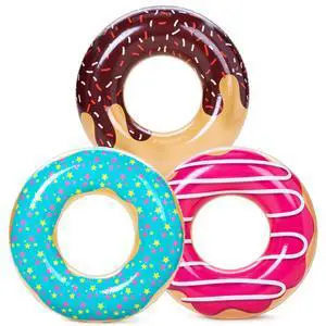 Donut Pool Float 32 (3 Pack), Funny Pool Tube Toys for Swimming Pool Party and Donut Party Supplies Donut Pool Float 32 (3 Pack), Funny Pool Tube Toys for Swimming Pool Party and Donut Party Supplies