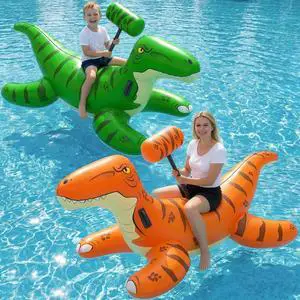 Pool Games Toys Floats -2Pack Inflatable Dinosaur Pool Floats with Blow Up Toy Hammers Ride on Pool Floaties for Kids Teens Adults Lounge Raft Summer Lake Beach Party Decorations (GN&Org XL) Pool Games Toys Floats -2Pack Inflatable Dinosaur Pool Floats with Blow Up Toy Hammers Ride on Pool Floaties for Kids Teens Adults Lounge Raft Summer Lake Beach Party Decorations (GN&Org XL)
