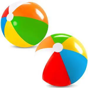 2-Pack 20" Beach Balls - Pool Toys Large Inflatable Beach Ball Swimming Pool Water Games, Classic Rainbow Color Beachball Luau Birthday Decorations Party Supplies Party Favors Gifts 2-Pack 20" Beach Balls - Pool Toys Large Inflatable Beach Ball Swimming Pool Water Games, Classic Rainbow Color Beachball Luau Birthday Decorations Party Supplies Party Favors Gifts