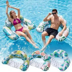 3 Pack Pool Floats Adult, Pool Floaties with Two Cup Holders & Handles, Inflatable Pool Floats Chairs, Lake Floats Applies to Swimming Pool Party Summer Lake Water Fun 3 Pack Pool Floats Adult, Pool Floaties with Two Cup Holders & Handles, Inflatable Pool Floats Chairs, Lake Floats Applies to Swimming Pool Party Summer Lake Water Fun