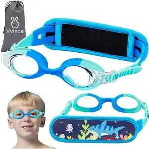 Kids Swim Goggles for Ages 28, Fabric Strap No Hair Pulling, Anti-Fog & Leak-Resistant for Pool & Swim Lessons Kids Swim Goggles for Ages 28, Fabric Strap No Hair Pulling, Anti-Fog & Leak-Resistant for Pool & Swim Lessons