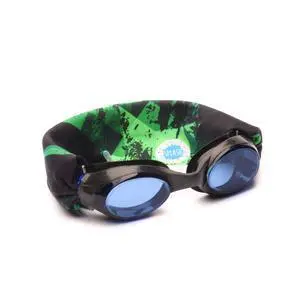 KIDS SWIM GOGGLES with Fabric Strap | Tangle-Free Swimming Goggles for Kids (GREEN FUSION) KIDS SWIM GOGGLES with Fabric Strap | Tangle-Free Swimming Goggles for Kids (GREEN FUSION)