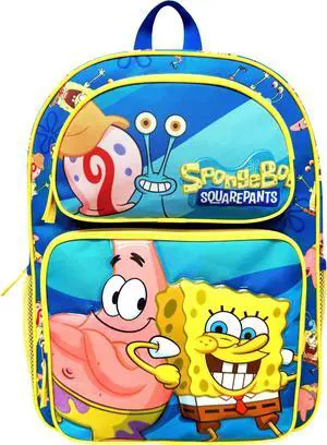 Kid's Licensed 16" SpongeBob Cargo Backpack - Large School Backpack with Multiple Pockets Kid's Licensed 16" SpongeBob Cargo Backpack - Large School Backpack with Multiple Pockets