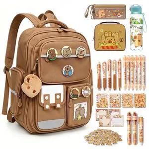 Cartoon Backpack for Girls Boys, 32PCS Cute School Supplies Set with School Backpack Lunch Bag Pencil Case Water Bottle Pens Notebooks Stickers and Keychain, Back to School Gift for Kids Students Cartoon Backpack for Girls Boys, 32PCS Cute School Supplies Set with School Backpack Lunch Bag Pencil Case Water Bottle Pens Notebooks Stickers and Keychain, Back to School Gift for Kids Students