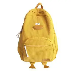 Novelty Duck Backpack Funny Animal Cartoon Corduroy Backpack Kawaii Aesthetic Laptop Backpack Preppy Stuff (Yellow) Novelty Duck Backpack Funny Animal Cartoon Corduroy Backpack Kawaii Aesthetic Laptop Backpack Preppy Stuff (Yellow)