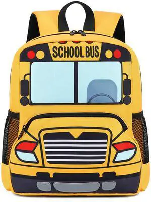 Kids Backpack for Boys Girls Preschool Bookbags 3D Cartoon Daycare Toddler Bags (Yellow bus) Kids Backpack for Boys Girls Preschool Bookbags 3D Cartoon Daycare Toddler Bags (Yellow bus)