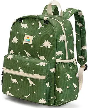 Corduroy Kids Backpack for Boys and Girls 5-8: Boys Backpack for Elementary Kindergarten - 15 inch Cute Backpacks for Kids - Dinosaur Corduroy Kids Backpack for Boys and Girls 5-8: Boys Backpack for Elementary Kindergarten - 15 inch Cute Backpacks for Kids - Dinosaur