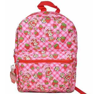 Strawberry Shortcake Pink Backpack, 16 inch, Floral Design Strawberry Shortcake Pink Backpack, 16 inch, Floral Design