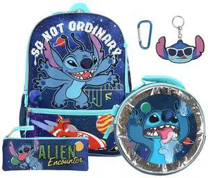 Unisex Lilo & Stitch 5 Piece Backpack Set (Little Kid/Big Kid), Purple, One size Unisex Lilo & Stitch 5 Piece Backpack Set (Little Kid/Big Kid), Purple, One size