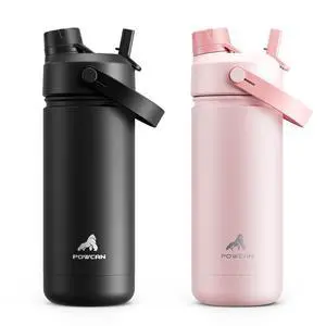 2 Pack 18 oz Kids Insulated Water Bottle for School: Leakproof, 2-in-1 Straw Spout Lid, BPA-Free, Keep Cold 24 Hrs, Stainless Steel Cup for Sports, Travel, Gift for Girls Boys Daughters Sons 2 Pack 18 oz Kids Insulated Water Bottle for School: Leakproof, 2-in-1 Straw Spout Lid, BPA-Free, Keep Cold 24 Hrs, Stainless Steel Cup for Sports, Travel, Gift for Girls Boys Daughters Sons