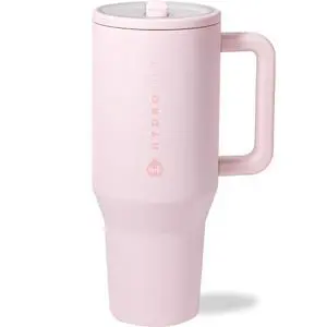 Traveler 40oz, Insulated Tumbler with Handle & Straw, Pink Sand Traveler 40oz, Insulated Tumbler with Handle & Straw, Pink Sand