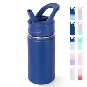 12oz Kids Water Bottle for School, Toddler Water Bottles with Straws, Insulated Water Bottles for Boys&Girls, Stainless Steel Vacuum Insulated Bottle for Kids, Leak-Proof, BPA-Free, Blue 12oz Kids Water Bottle for School, Toddler Water Bottles with Straws, Insulated Water Bottles for Boys&Girls, Stainless Steel Vacuum Insulated Bottle for Kids, Leak-Proof, BPA-Free, Blue