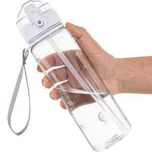 17oz Kids Water Bottle, Tritan BPA-Free, Leakproof Flip Straw Lid, Motivational Time Marker, Carry Strap, Reusable Clear Water Bottle for Boys & Girls,Clear 17oz Kids Water Bottle, Tritan BPA-Free, Leakproof Flip Straw Lid, Motivational Time Marker, Carry Strap, Reusable Clear Water Bottle for Boys & Girls,Clear