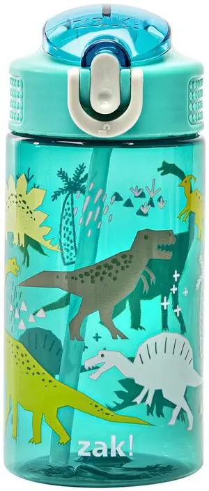 Kids Water Bottle For School or Travel, 16oz Durable Plastic Water Bottle With Straw, Handle, and Leak-Proof, Pop-Up Spout Cover (Dinosaur) Kids Water Bottle For School or Travel, 16oz Durable Plastic Water Bottle With Straw, Handle, and Leak-Proof, Pop-Up Spout Cover (Dinosaur)