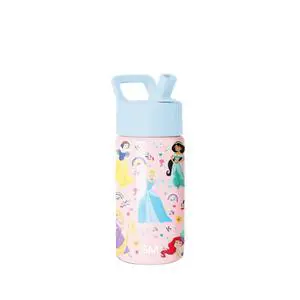 Kids Water Bottle with Straw Lid | 14oz Insulated Stainless Steel Kids Tumbler & Spill Proof Toddler Cup for School, Girls, Boys | Summit | Princess Rainbows Kids Water Bottle with Straw Lid | 14oz Insulated Stainless Steel Kids Tumbler & Spill Proof Toddler Cup for School, Girls, Boys | Summit | Princess Rainbows