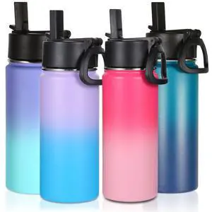 16 OZ Kids Water Bottle Bulk 4 Pack,Insulated Sports Bottles with Straw Lid,Stainless Steel Bottle with Handle Keep Cold,Double Wall Vacuum Tumbler Cups for School,Girls(Assorted, 4) 16 OZ Kids Water Bottle Bulk 4 Pack,Insulated Sports Bottles with Straw Lid,Stainless Steel Bottle with Handle Keep Cold,Double Wall Vacuum Tumbler Cups for School,Girls(Assorted, 4)