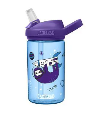 Eddy+ Kids Water Bottle with Bite Valve Straw, LeakResistant EasySip Design for Everyday Hydration, 14oz, Sloths in Space Eddy+ Kids Water Bottle with Bite Valve Straw, LeakResistant EasySip Design for Everyday Hydration, 14oz, Sloths in Space