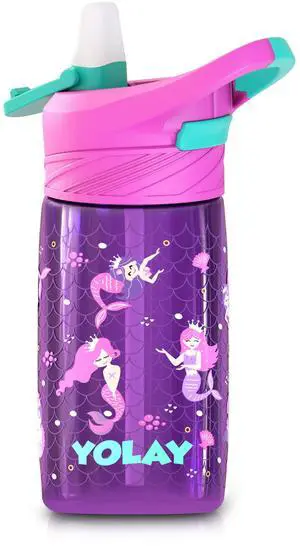 15oz Kids Water Bottle For School Boys and Girls, Durable Toddler Water Bottle with Straw Lid Leak-Proof, Spill Proof, Easy Clean and Dishwasher Safe with Re-Usable and BPA Free - Mermaid 15oz Kids Water Bottle For School Boys and Girls, Durable Toddler Water Bottle with Straw Lid Leak-Proof, Spill Proof, Easy Clean and Dishwasher Safe with Re-Usable and BPA Free - Mermaid