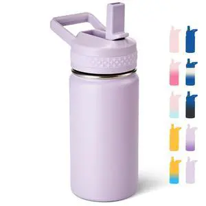 12 oz Kids Water Bottle, Toddler Water Bottle with Straw, Boys&Girls Bottle for School, 304 Stainless Steel Vacuum Insulated Bottle for Kids, BPA-Free, Leak-Proof, Lilac 12 oz Kids Water Bottle, Toddler Water Bottle with Straw, Boys&Girls Bottle for School, 304 Stainless Steel Vacuum Insulated Bottle for Kids, BPA-Free, Leak-Proof, Lilac