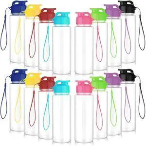 16 Pack Bulk Water Bottles-17oz Plastic Sports Water Bottles for Kids and Adults Leak Proof, Reusable for Gym Travel School Office, Multicolor 16 Pack Bulk Water Bottles-17oz Plastic Sports Water Bottles for Kids and Adults Leak Proof, Reusable for Gym Travel School Office, Multicolor